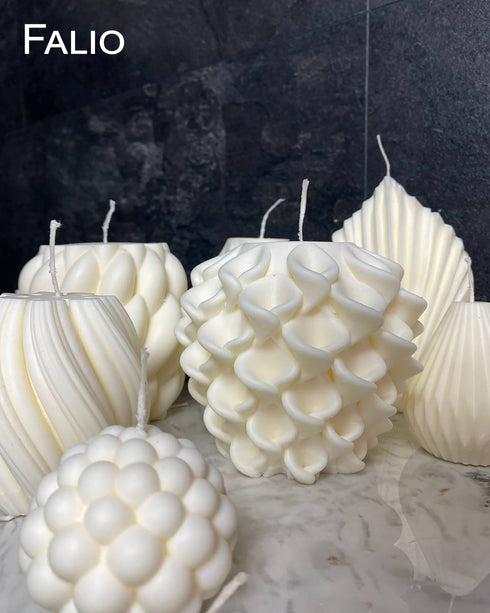 Soy candle Botanical, Custom candle, Candle sculpture, Natural soy wax