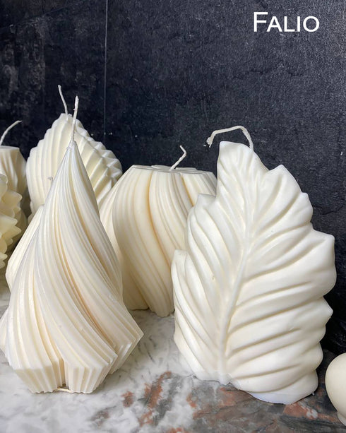 Soy candle Fern leaf, Custom candle, Candle sculpture, Natural soy wax, Handmade candle