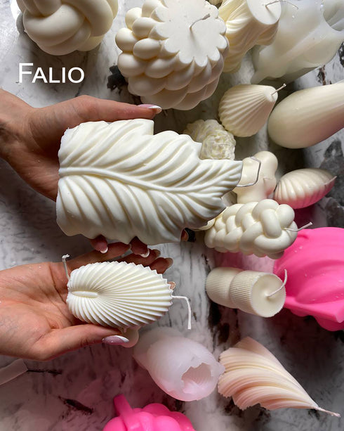 Soy candle Fern leaf, Custom candle, Candle sculpture, Natural soy wax, Handmade candle