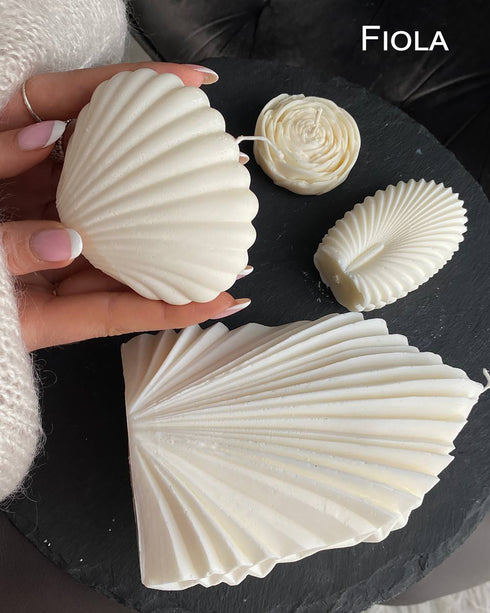 Soy candles Set of 4, Sculpture candles Nautical, Gift ideas, Unscented candles