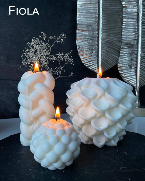 Soy candles Set of 3 Bubbles, Custom candle, Candle sculpture, Natural soy wax