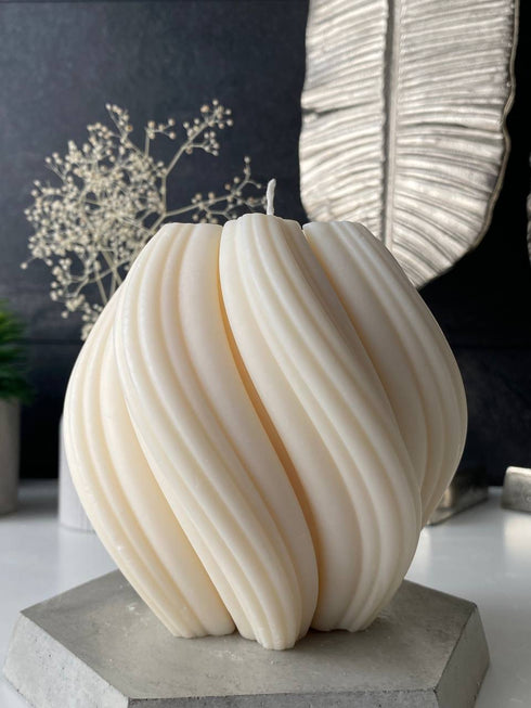 Decorative candles Set of 4, Soy wax candles Waves, Soy candle gift set, Candles