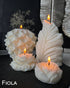 Modern candles Set of 4, Soy candles Flowers, Gift ideas, Sculpture candles