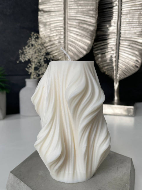 Decorative candles Set of 4, Soy wax candles Waves, Soy candle gift set, Candles