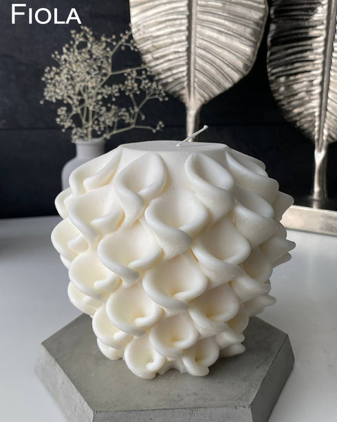 Soy candle Botanical, Custom candle, Candle sculpture, Natural soy wax