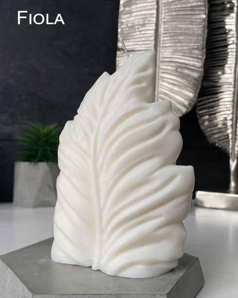 Soy candle Fern leaf, Custom candle, Candle sculpture, Natural soy wax, Handmade candle
